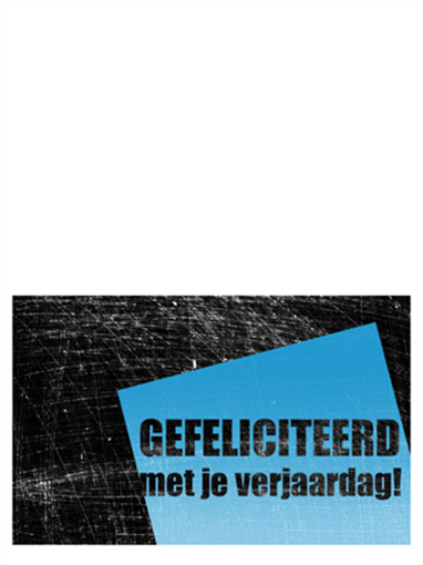 Verjaardagskaart, bekraste achtergrond (zwart, blauw, in tweeën gevouwen) Verjaardagskaart, bekraste achtergrond (zwart, blauw, in tweeën gevouwen)