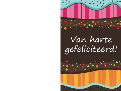 Verjaardagskaart - stippen en strepen (kinderen, dubbelgevouwen) Verjaardagskaart - stippen en strepen (kinderen, dubbelgevouwen)