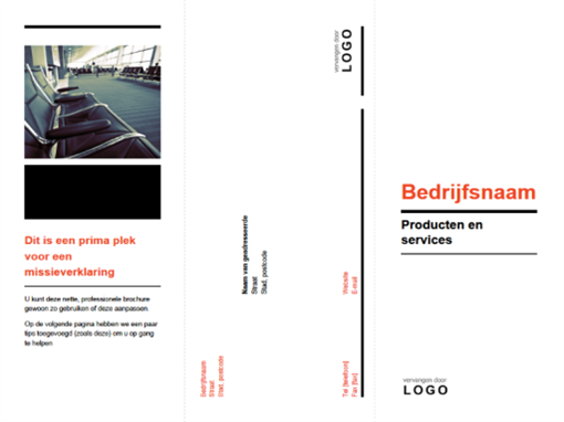 In drieën gevouwen zakelijke brochure (zwart, rood ontwerp) In drieën gevouwen zakelijke brochure (zwart, rood ontwerp)