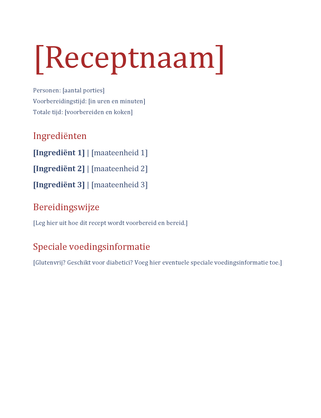 Spiksplinternieuw Eenvoudig receptenboek OD-21