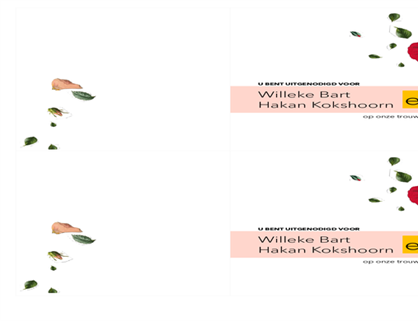 Huwelijksuitnodiging met bloemen (genderneutraal) Huwelijksuitnodiging met bloemen (genderneutraal)