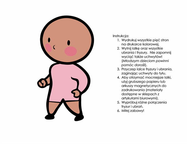 Papierowe lalki (dla dziewczynki, zestaw 2) Papierowe lalki (dla dziewczynki, zestaw 2)