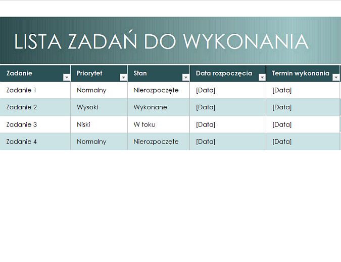Prosta lista zadań do wykonania Prosta lista zadań do wykonania
