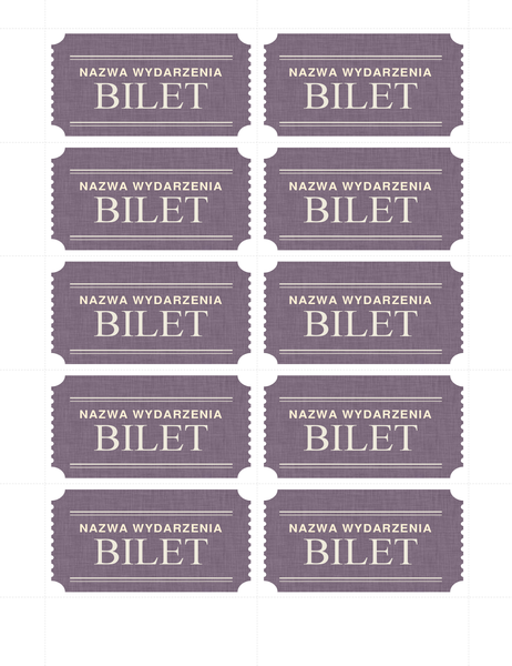 Podstawowe bilety (10 na stronie) Podstawowe bilety (10 na stronie)