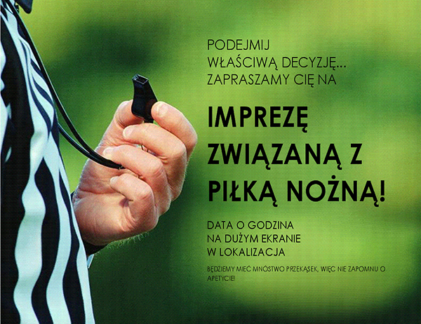 Ulotka imprezy związanej z piłką nożną Ulotka imprezy związanej z piłką nożną