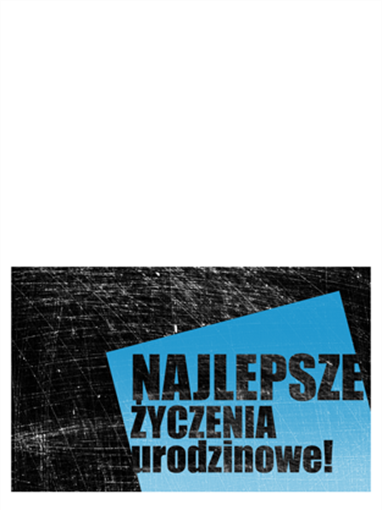 Kartka urodzinowa, szkicowane tło (czarny, niebieski, składana na pół) Kartka urodzinowa, szkicowane tło (czarny, niebieski, składana na pół)