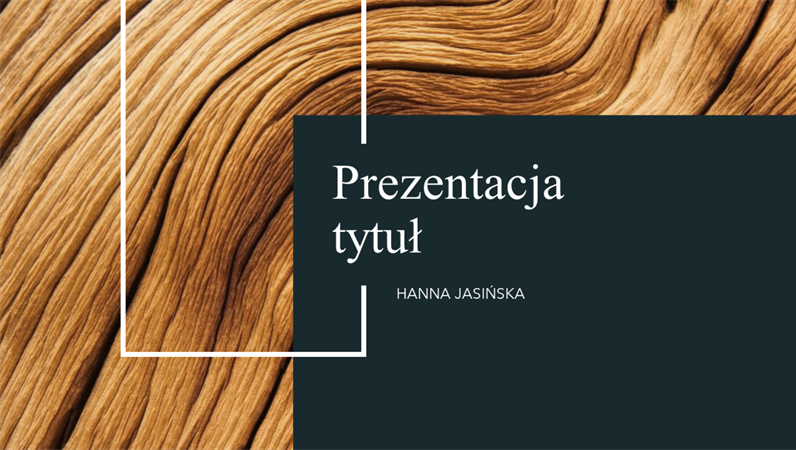 Prezentacja — ciemne drewno Prezentacja — ciemne drewno