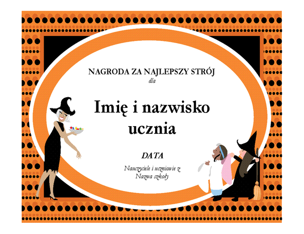 Nagroda za najlepszy strój na Halloween Nagroda za najlepszy strój na Halloween