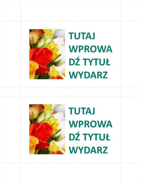 Pocztówki wydarzeń biznesowych (2 na stronie) Pocztówki wydarzeń biznesowych (2 na stronie)