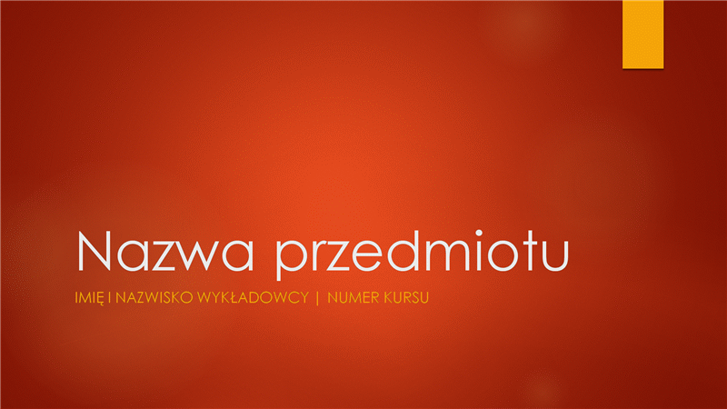Ogólne informacje o przedmiocie akademickim Ogólne informacje o przedmiocie akademickim