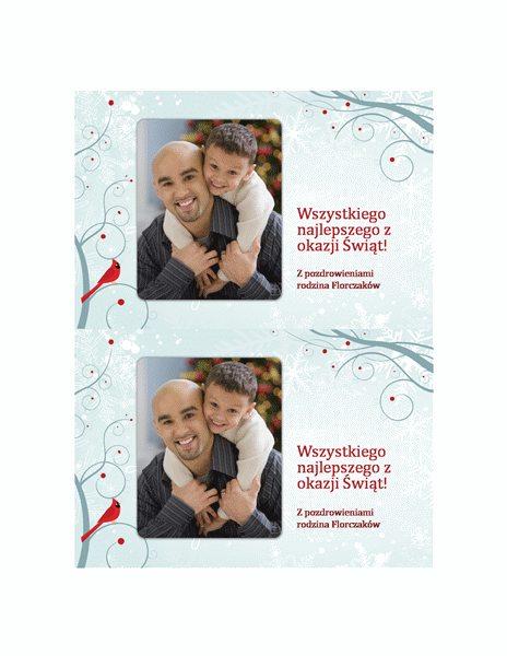 Kartka świąteczna (wzór z płatkami śniegu) Kartka świąteczna (wzór z płatkami śniegu)