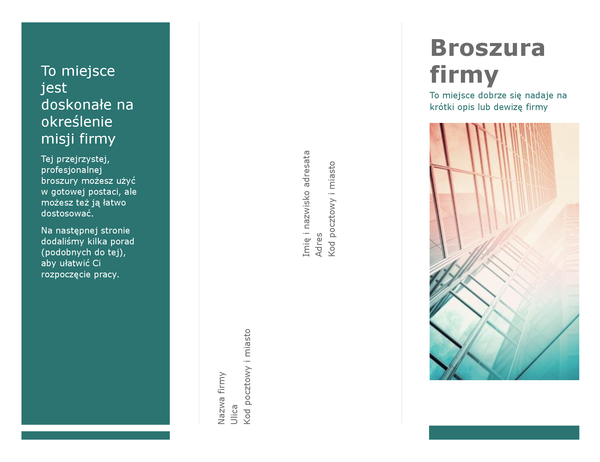 Trzyszpaltowa broszura (niebieski) Trzyszpaltowa broszura (niebieski)