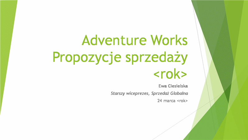 Prezentacja strategii sprzedaży, motyw Faseta (panoramiczna) Prezentacja strategii sprzedaży, motyw Faseta (panoramiczna)