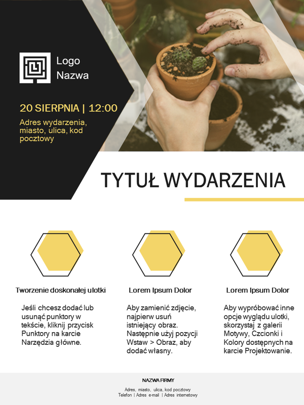 Ulotka dla małych firm (projekt złoty) Ulotka dla małych firm (projekt złoty)