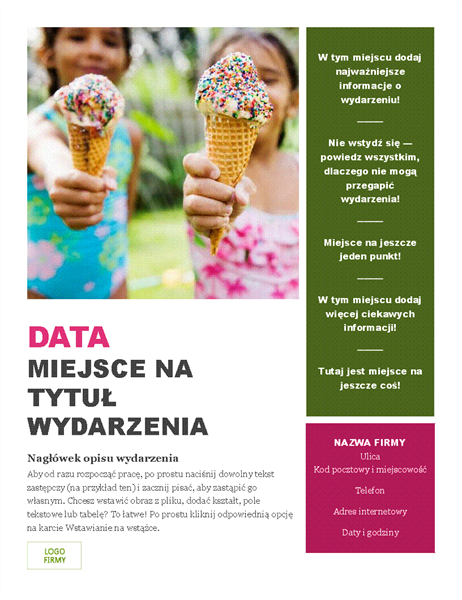 Ulotka z zaproszeniem na wydarzenie sezonowe Ulotka z zaproszeniem na wydarzenie sezonowe