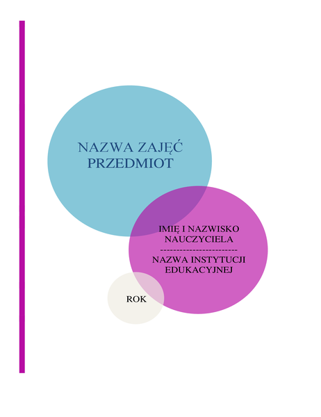 Szkolny zeszyt prac domowych (okładka, grzbiet, karty oddzielające) Szkolny zeszyt prac domowych (okładka, grzbiet, karty oddzielające)