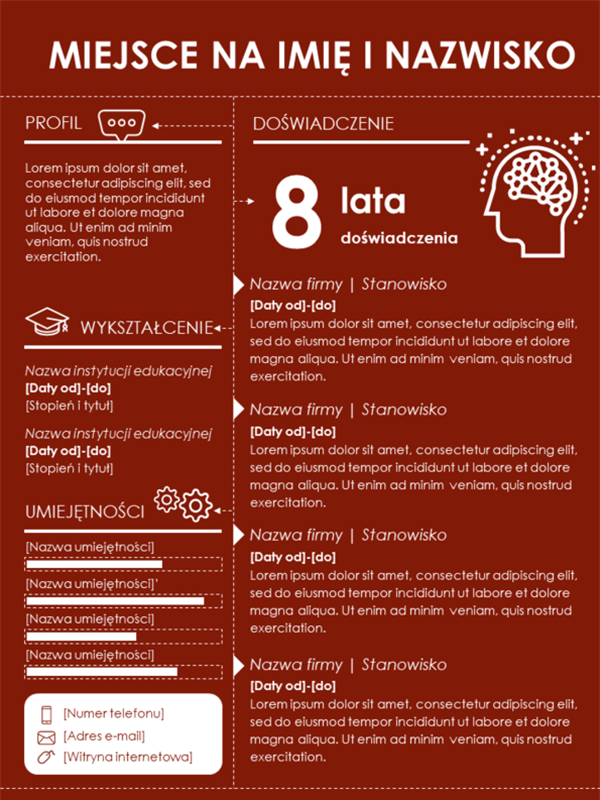 Życiorys w formie infografiki Życiorys w formie infografiki