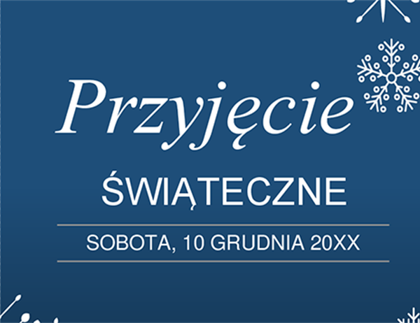 Zaproszenie świąteczne Niechaj pada śnieg Zaproszenie świąteczne Niechaj pada śnieg