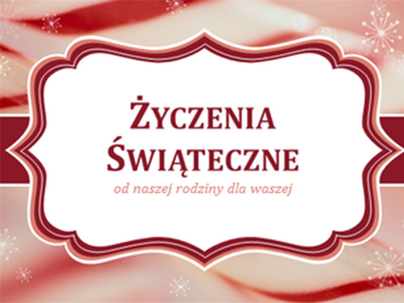 Kartki świąteczne z wzorem laski cukrowej (2 na stronę) Kartki świąteczne z wzorem laski cukrowej (2 na stronę)
