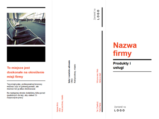 Trzyszpaltowa broszura firmowa (projekt czarno-czerwony) Trzyszpaltowa broszura firmowa (projekt czarno-czerwony)