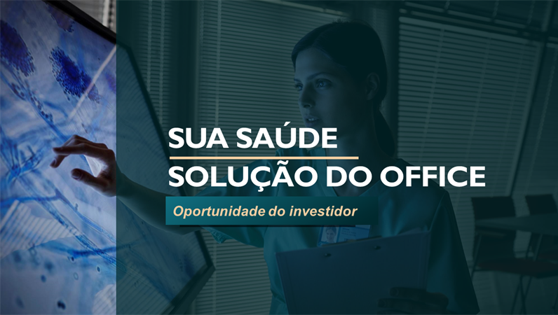 Apresentação de consultório de assistência médica Apresentação de consultório de assistência médica