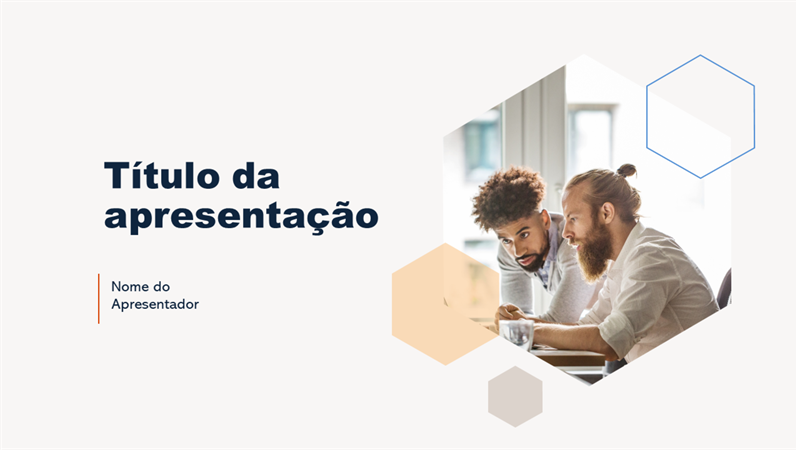 Apresentação hexagonal clara Apresentação hexagonal clara