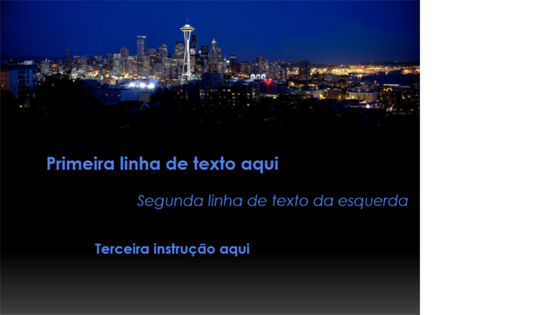 Legendas animadas que se movem e mudam de cor na vista da cidade de Seattle Legendas animadas que se movem e mudam de cor na vista da cidade de Seattle