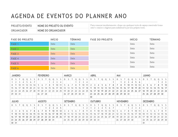 Planejador de eventos Planejador de eventos