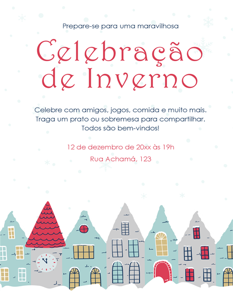 Panfleto para festa de inverno Panfleto para festa de inverno