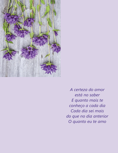 Cartão de Dia dos Namorados com poema (dobra em quatro partes) Cartão de Dia dos Namorados com poema (dobra em quatro partes)