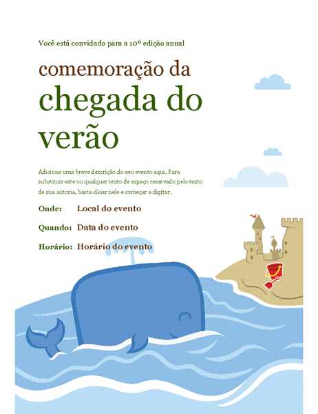 Panfleto de evento de verão Panfleto de evento de verão