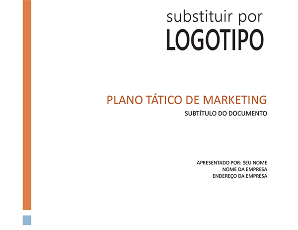 Plano de marketing tático de negócios Plano de marketing tático de negócios