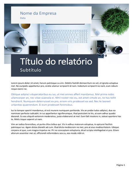 Relatório (tema Origin) Relatório (tema Origin)