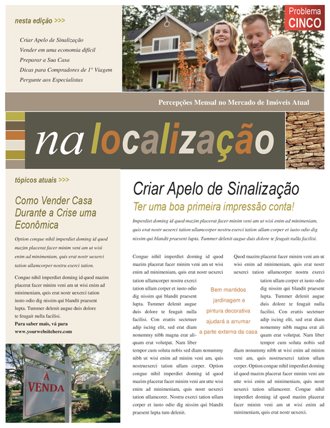 Boletim informativo de imobiliárias (4 páginas) Boletim informativo de imobiliárias (4 páginas)