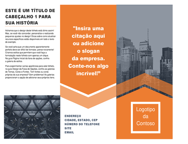 Folheto de arquitetura Folheto de arquitetura