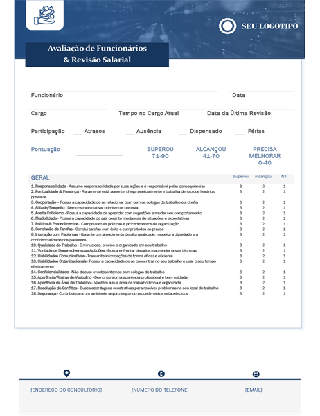 Avaliação de funcionários e revisão salarial de pequenas empresas Avaliação de funcionários e revisão salarial de pequenas empresas