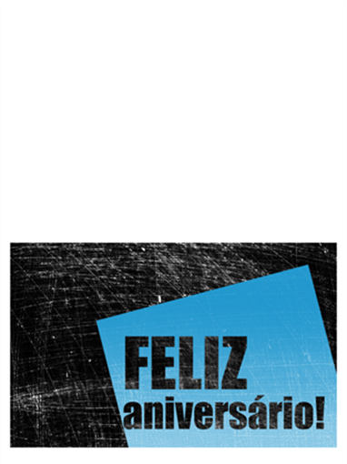 Cartão de aniversário, fundo riscado (preto, azul, meia dobra) Cartão de aniversário, fundo riscado (preto, azul, meia dobra)
