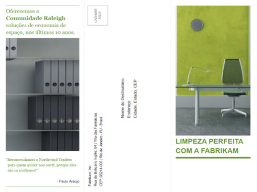 Folheto empresarial de três dobras (design verde, preto) Folheto empresarial de três dobras (design verde, preto)