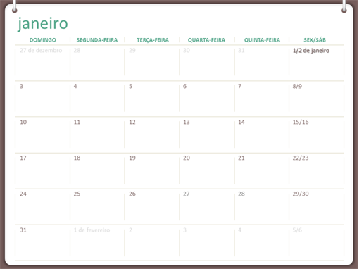 Calendário 2018 (domingo a sábado, design de dois anéis) Calendário 2018 (domingo a sábado, design de dois anéis)