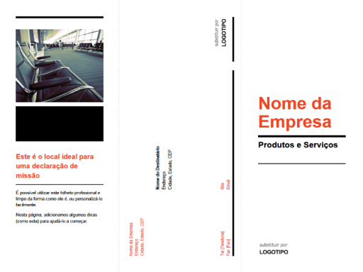 Folheto empresarial de três dobras (design preto, vermelho) Folheto empresarial de três dobras (design preto, vermelho)