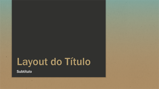 Apresentação com gradiente de azul e castanho-amarelado (widescreen)