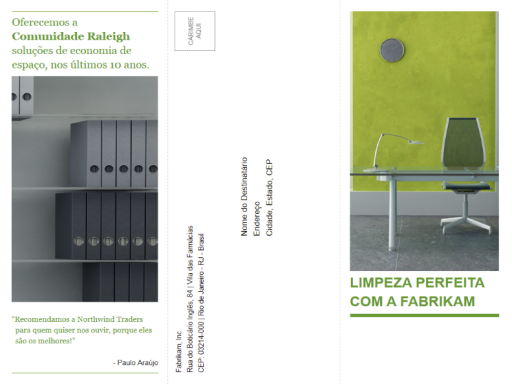 Folheto empresarial de três dobras (design verde, preto) Folheto empresarial de três dobras (design verde, preto)