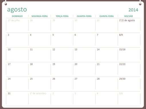 Calendário acadêmico de 2015 (fevereiro-dezembro) Calendário acadêmico de 2015 (fevereiro-dezembro)