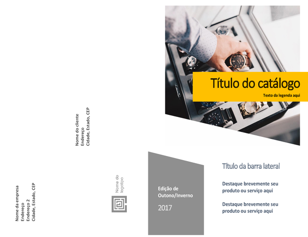 Catálogo de produtos (design de formulários, meia dobra, 8 páginas) Catálogo de produtos (design de formulários, meia dobra, 8 páginas)
