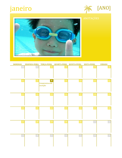 Calendário familiar sazonal (qualquer ano, dom-sáb) Calendário familiar sazonal (qualquer ano, dom-sáb)