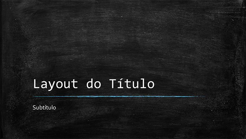 Apresentação de educação em lousa (widescreen)