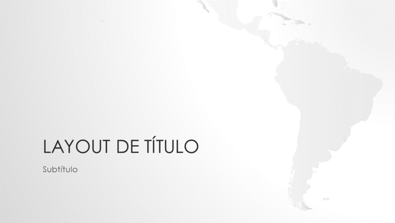 Série de mapas do mundo, apresentação da América do Sul (widescreen)