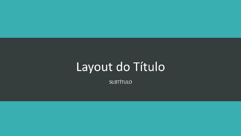 Apresentação em tiras azul-petróleo (widescreen)