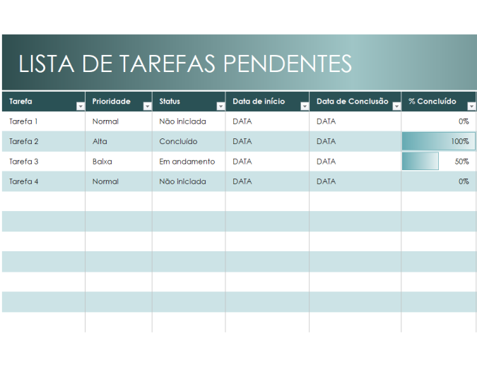 Lista simples de tarefas pendentes Lista simples de tarefas pendentes