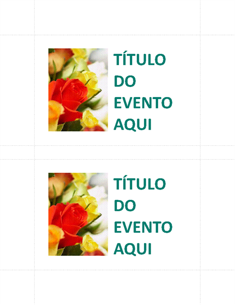 Cartões-postais de eventos de negócios (2 por página)